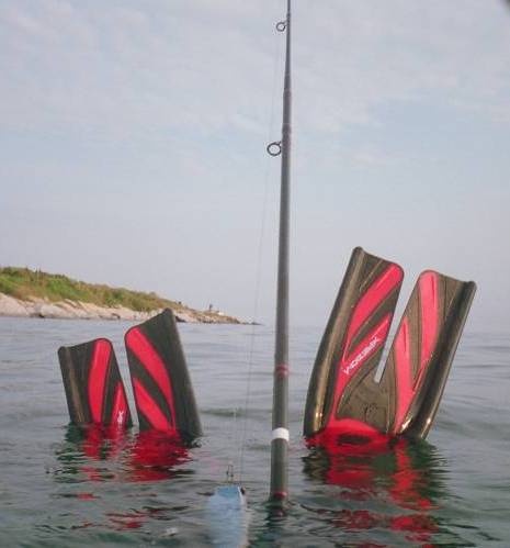 Skishing off Beavertail, RI